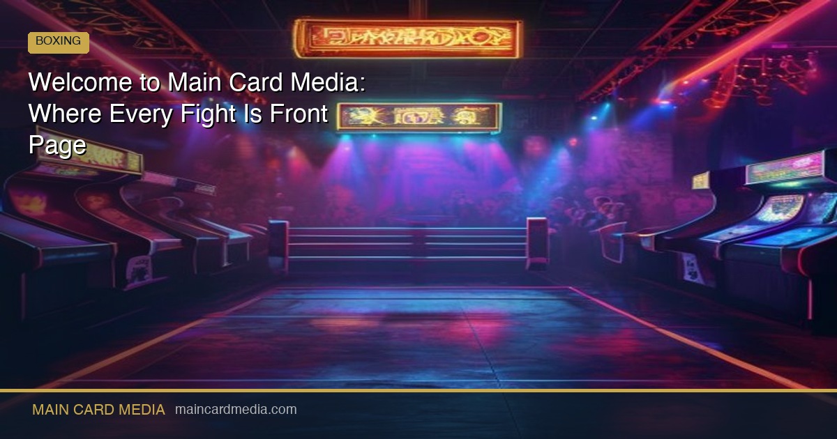 Welcome to Main Card Media: Where Every Fight Is Front Page