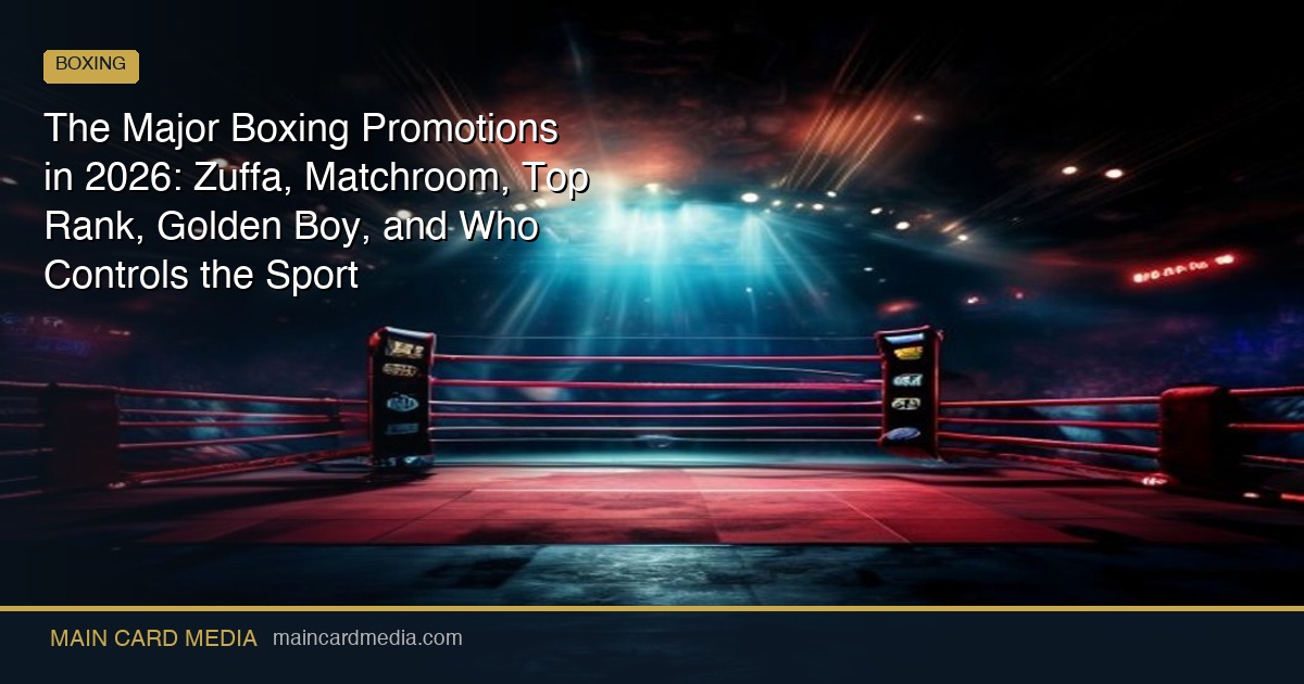 The Major Boxing Promotions in 2026: Zuffa, Matchroom, Top Rank, Golden Boy, and Who Controls the Sport
