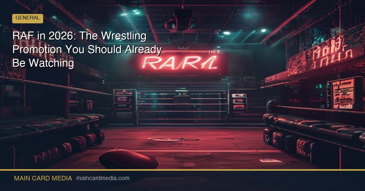RAF in 2026: The Wrestling Promotion You Should Already Be Watching