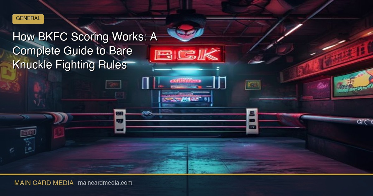 How BKFC Scoring Works: A Complete Guide to Bare Knuckle Fighting Rules