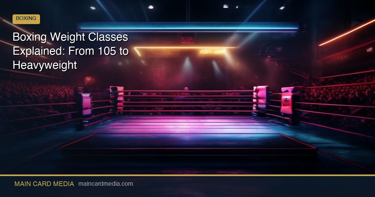 Boxing Weight Classes Explained: From 105 to Heavyweight