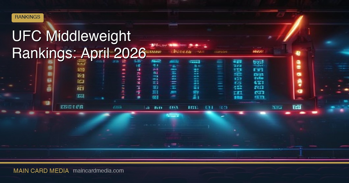 UFC Middleweight Rankings: April 2026