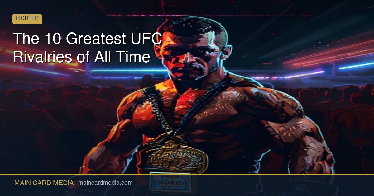 The 10 Greatest UFC Rivalries of All Time