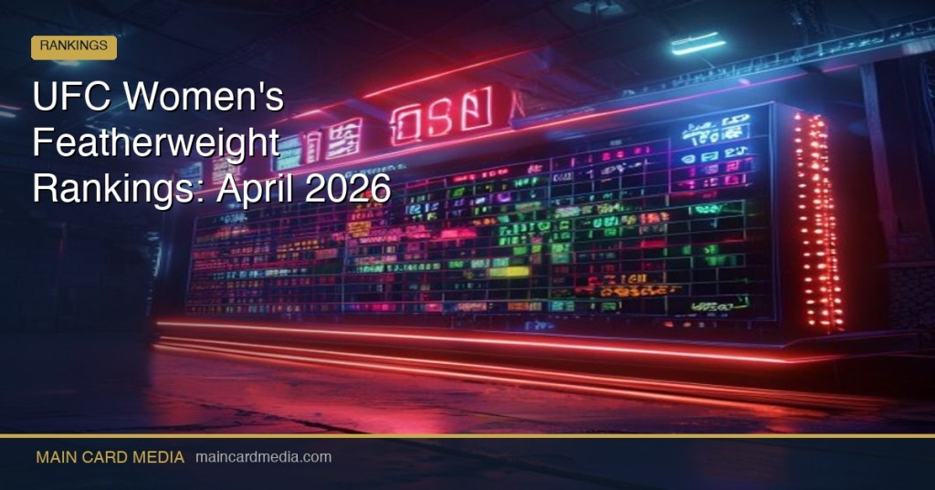 UFC Women’s Featherweight Rankings: April&nbsp;2026