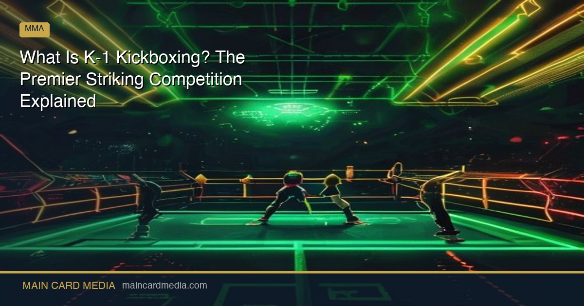 What Is K-1 Kickboxing? The Premier Striking Competition Explained