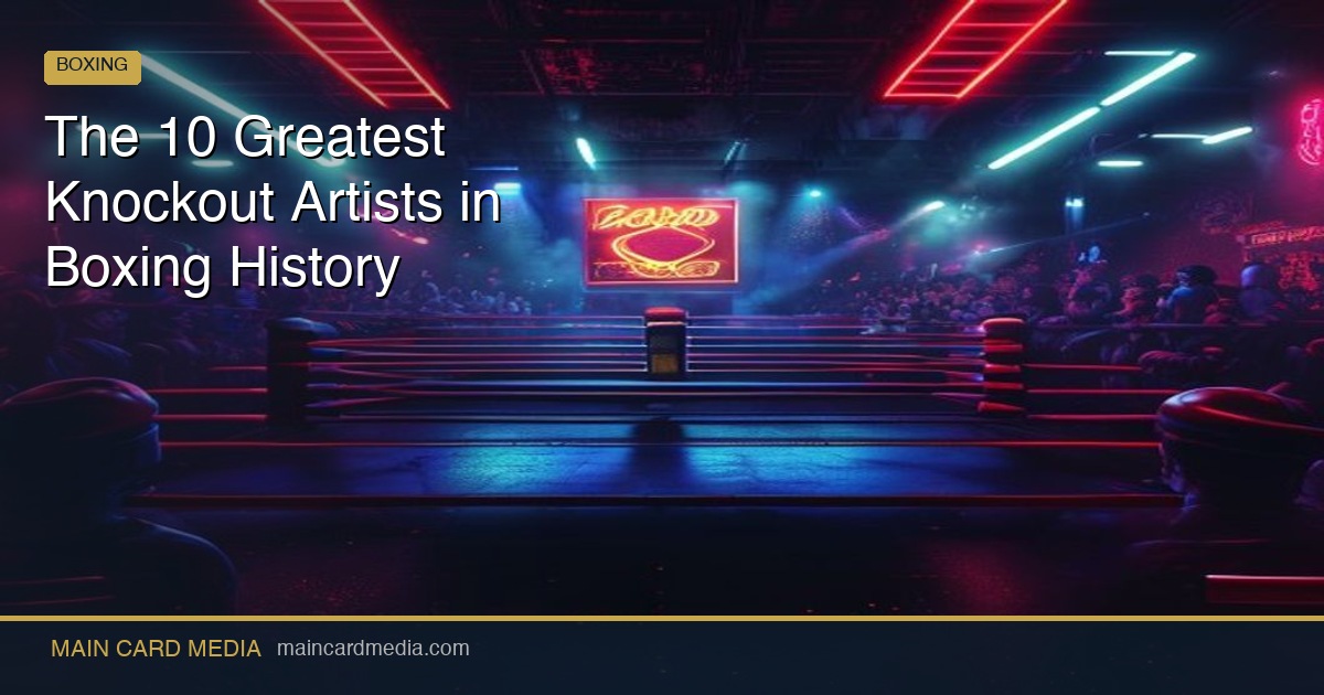 The 10 Greatest Knockout Artists in Boxing History