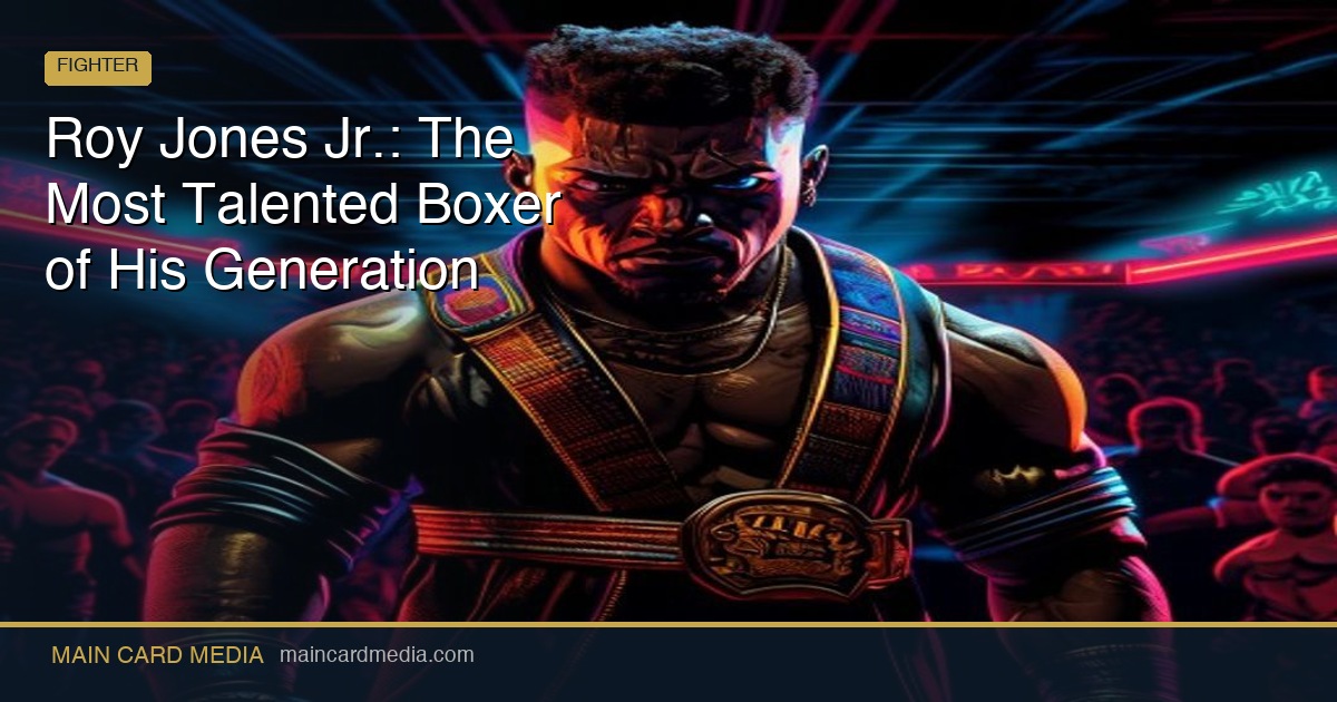 Roy Jones Jr.: The Most Talented Boxer of His Generation