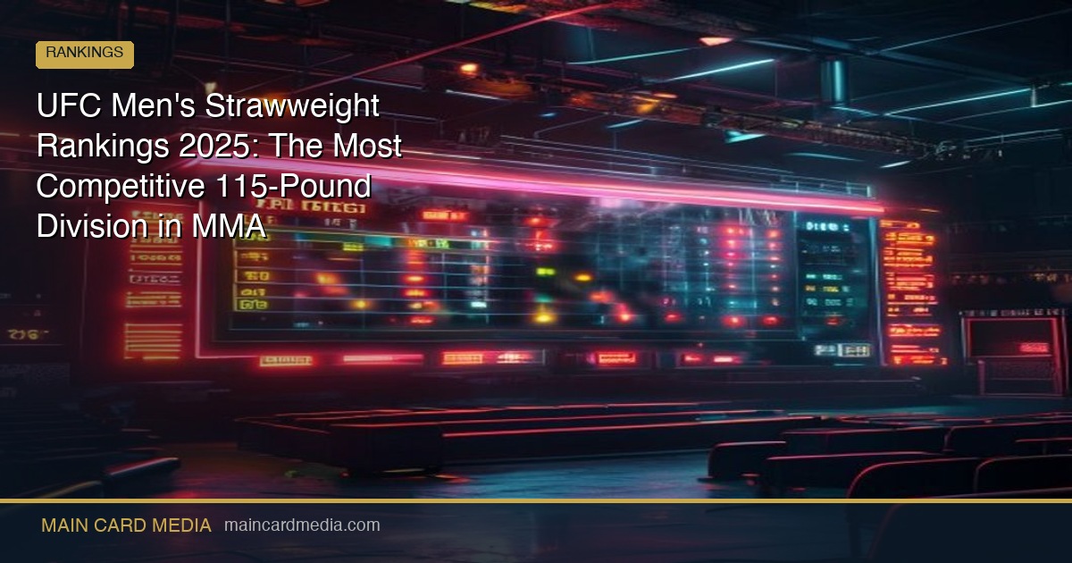 UFC Men’s Strawweight Rankings 2025: The Most Competitive 115-Pound Division in MMA