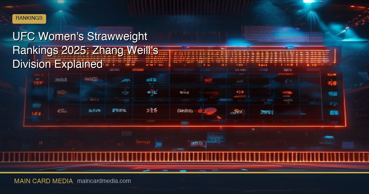UFC Women’s Strawweight Rankings 2025: Zhang Weili’s Division Explained