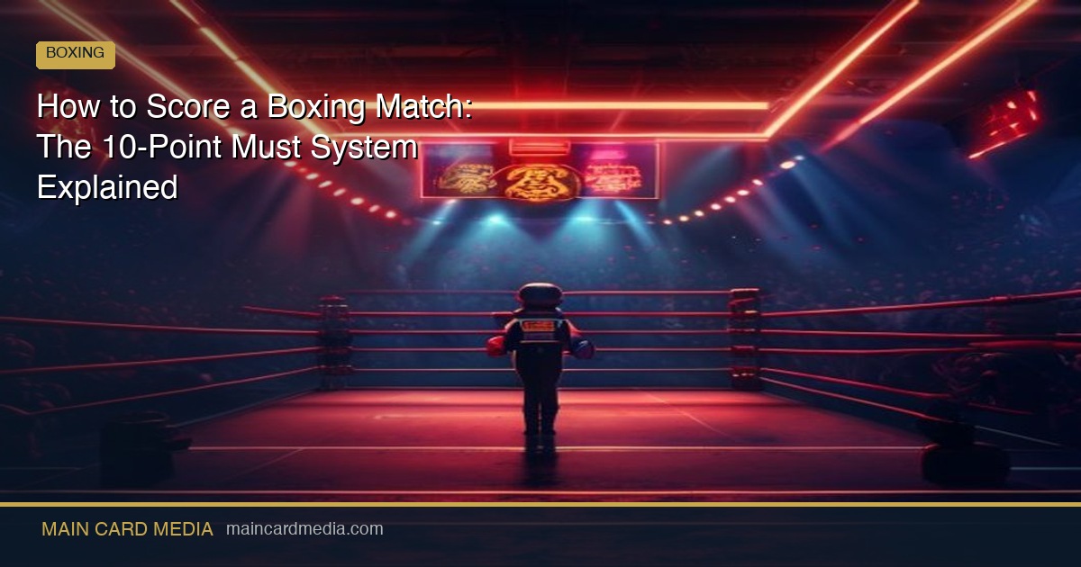 How to Score a Boxing Match: The 10-Point Must System Explained