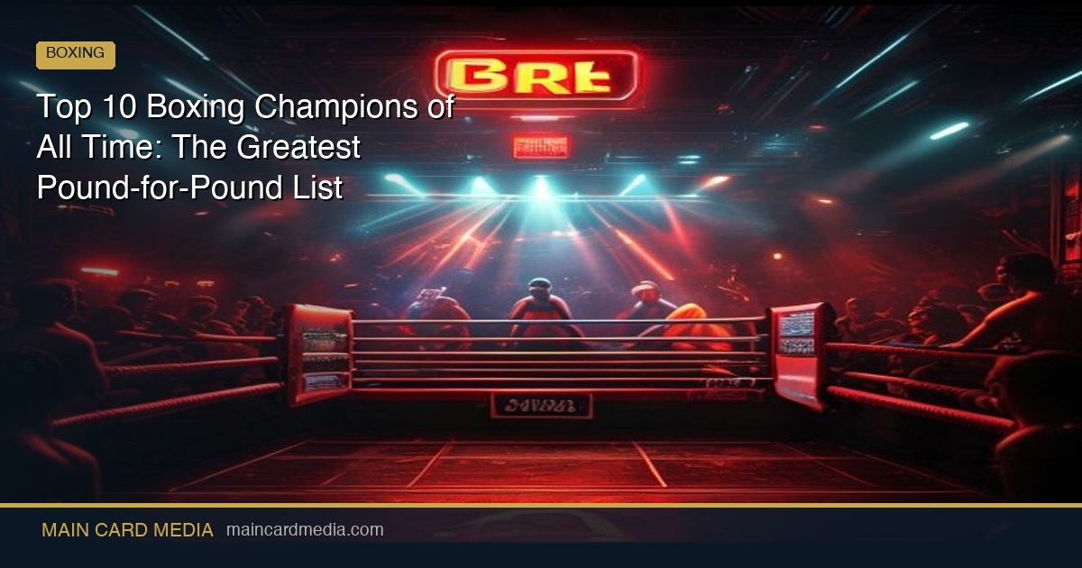 Top 10 Boxing Champions of All Time: The Greatest Pound-for-Pound List