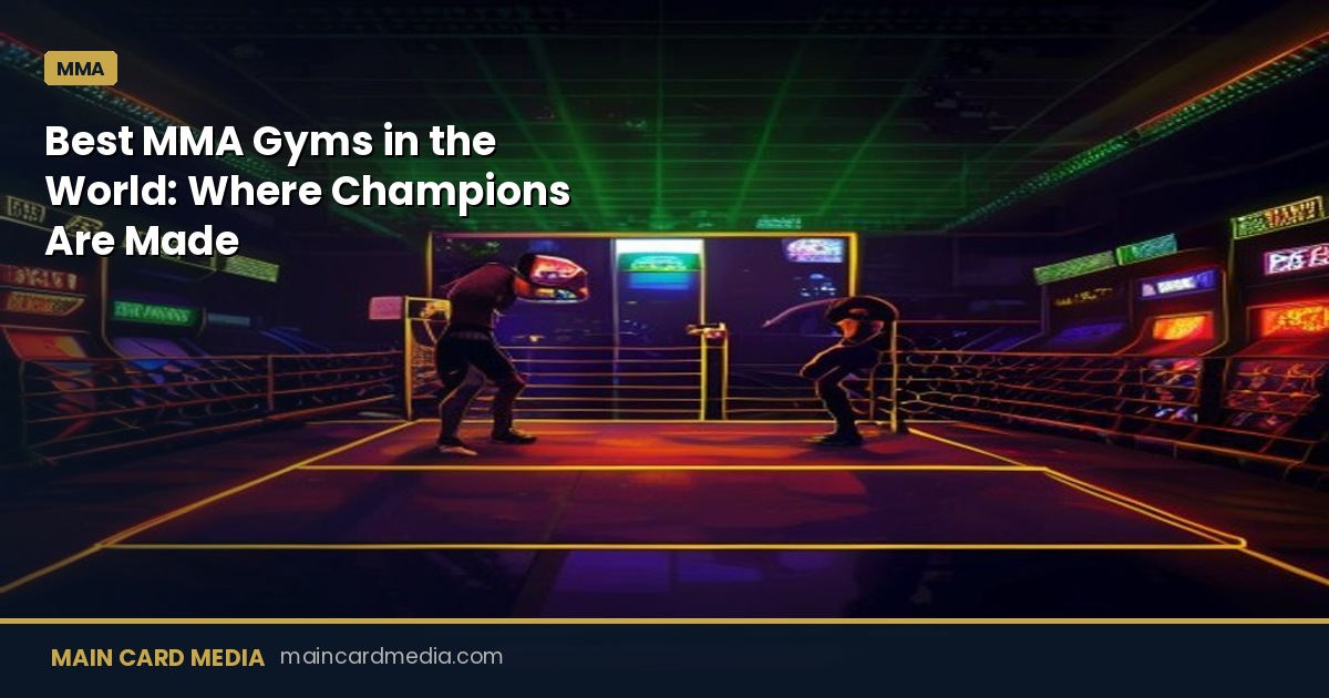 Best MMA Gyms in the World: Where Champions Are Made