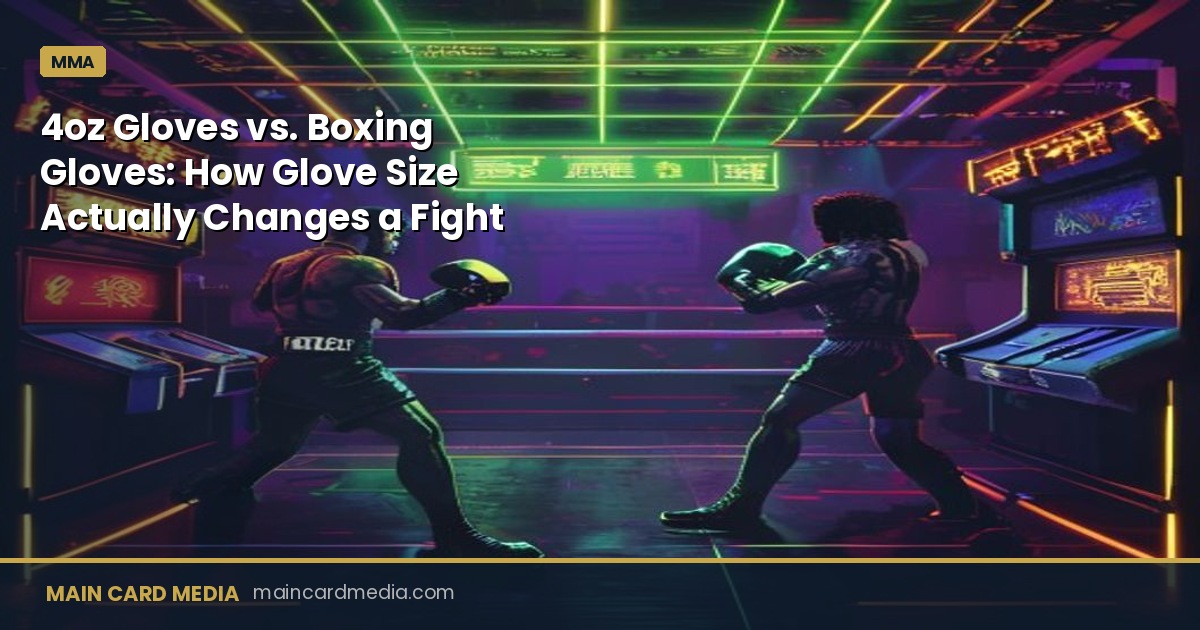 4oz Gloves vs. Boxing Gloves: How Glove Size Actually Changes a Fight