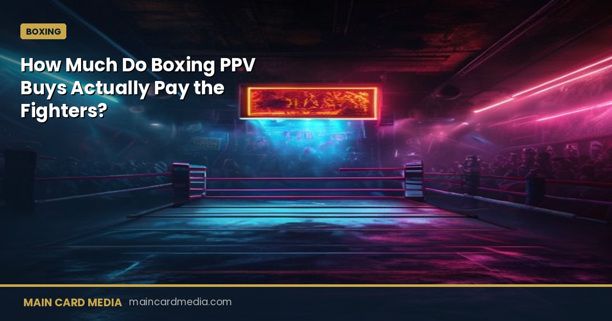How Much Do Boxing PPV Buys Actually Pay the Fighters?