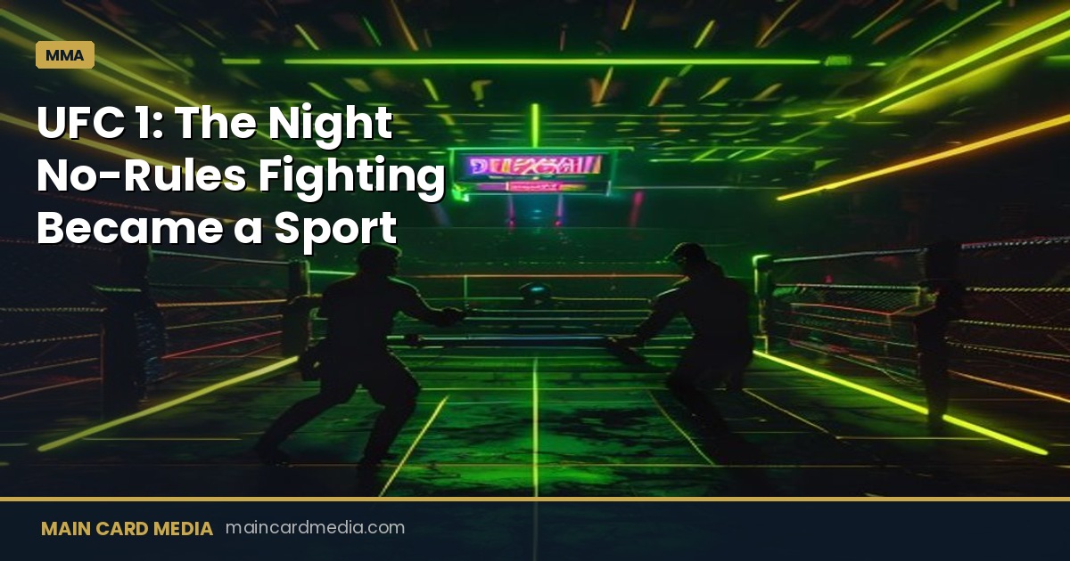 UFC 1: The Night No-Rules Fighting Became a Sport